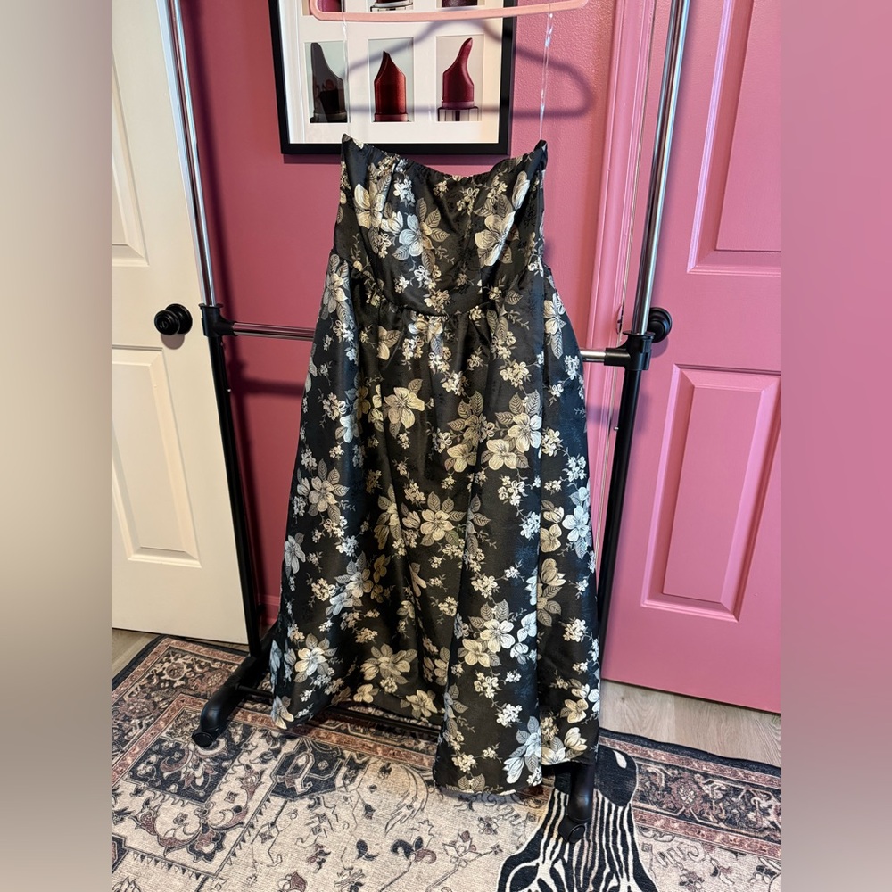 Callie Jacquard Maxi Dress - Black/combo